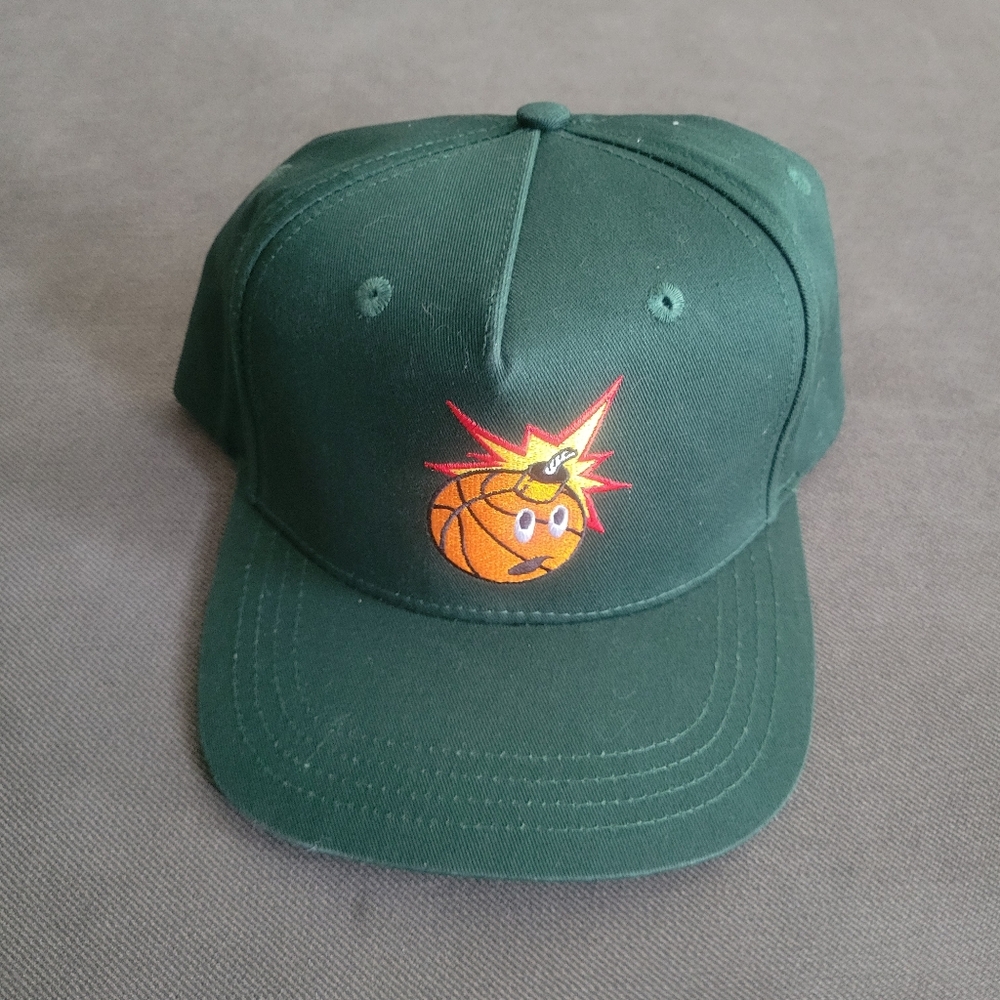 The Hundreds Green Adam Bomb Basketball Logo Hat Embroidered Adjustable SnapBack